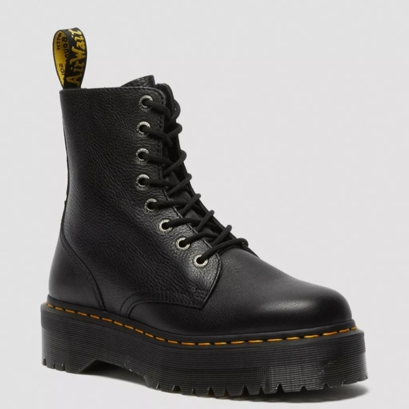Dr. Martens Shoes - Dr. Martens Jadon Pisa Black Leather Boots